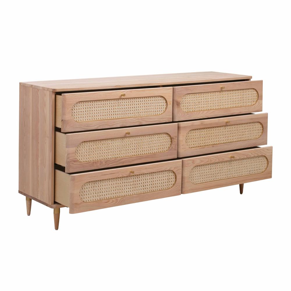 Carmen Cane 6 Drawer Dresser. Picture 4