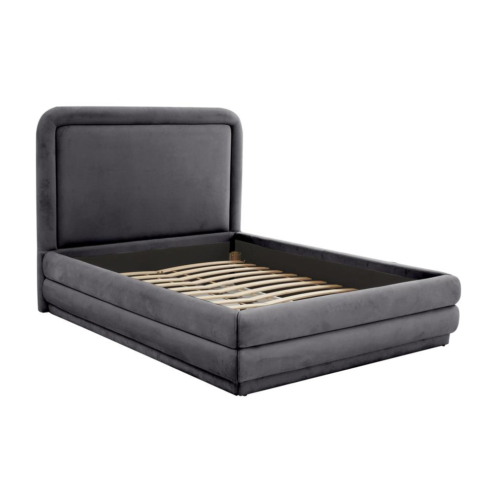 Modern Charcoal Velvet Bed, Belen Kox. Picture 3