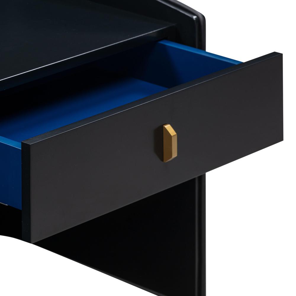 Collins Black Lacquer Nightstand. Picture 4