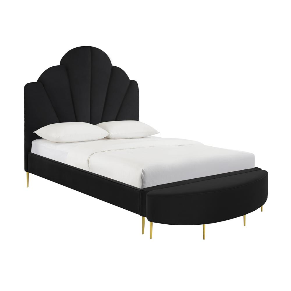 Bianca Black Velvet Bed in King. Picture 10