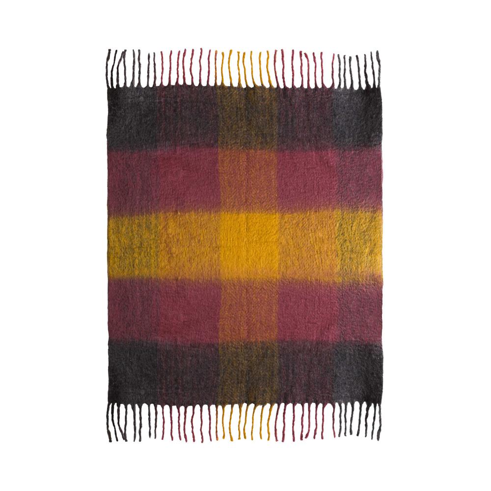 Afrino Wool Colored Throw. Picture 7