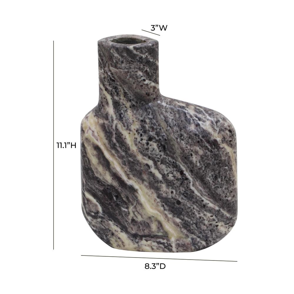 Pika Grey Marble Vase - Large. Picture 6
