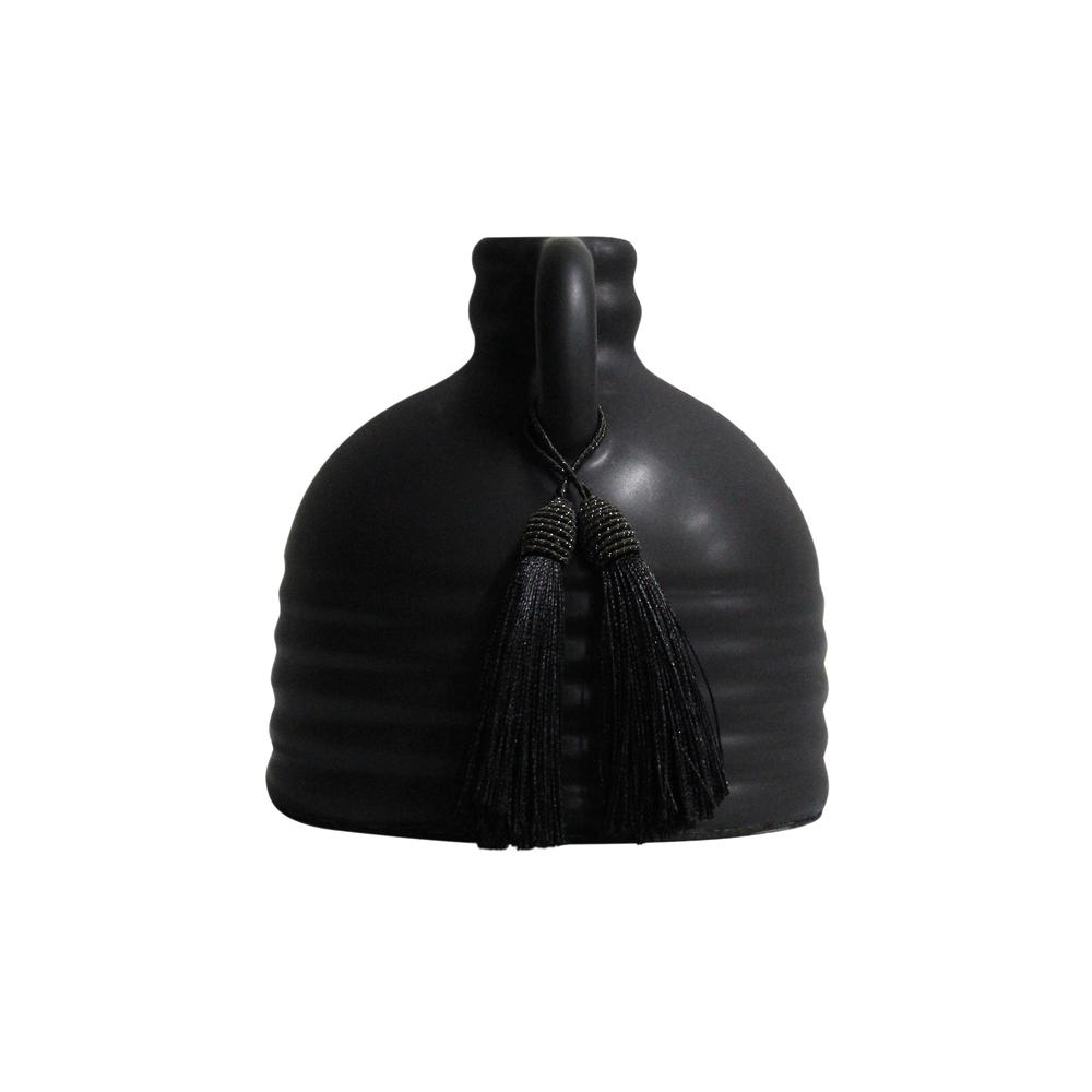 Adonis Black Ceramic Vase. Picture 2