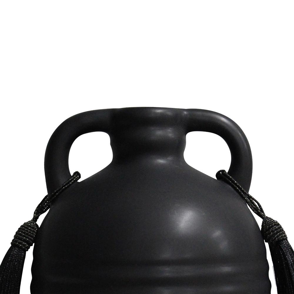 Adonis Black Ceramic Vase. Picture 3