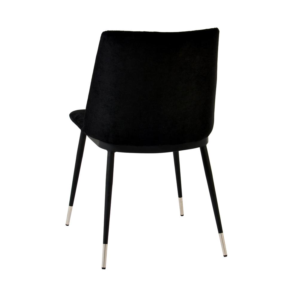 Evora Black Velvet Chair - Silver Legs (Set of 2). Picture 9