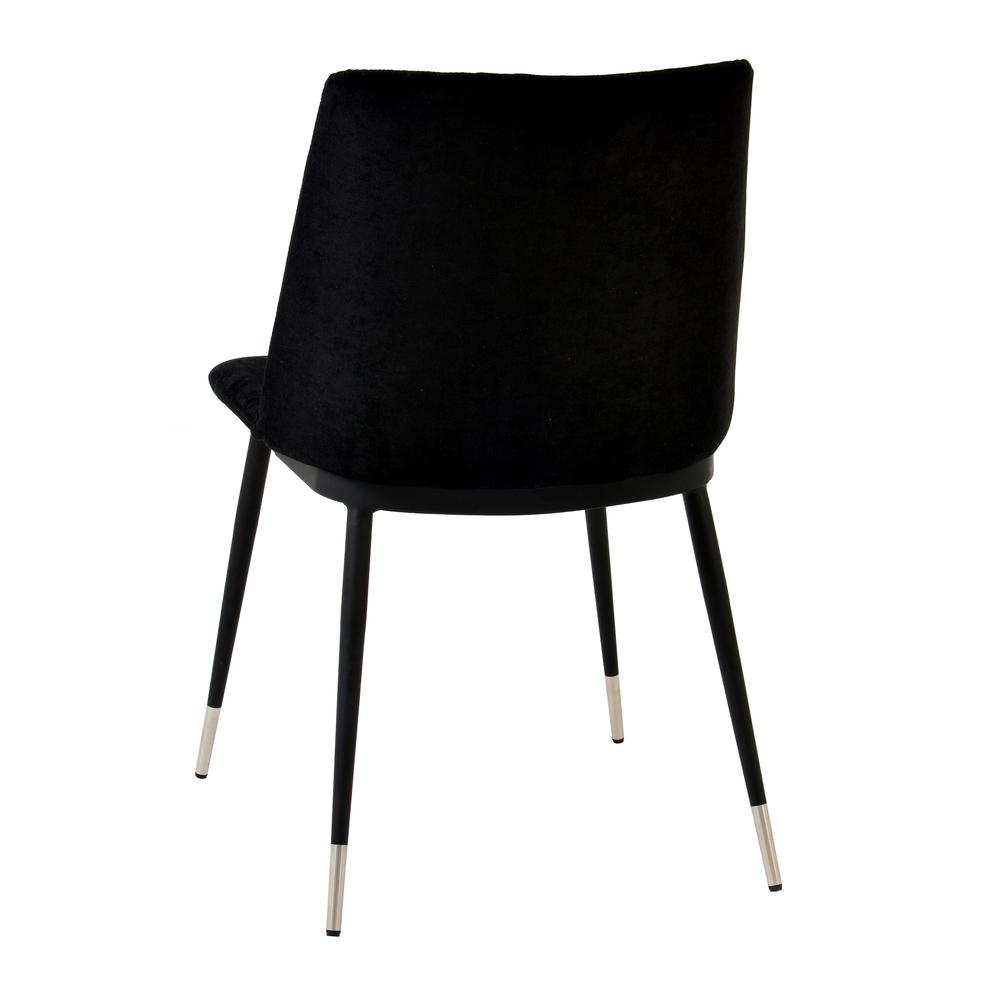Evora Black Velvet Chair - Silver Legs (Set of 2). Picture 13