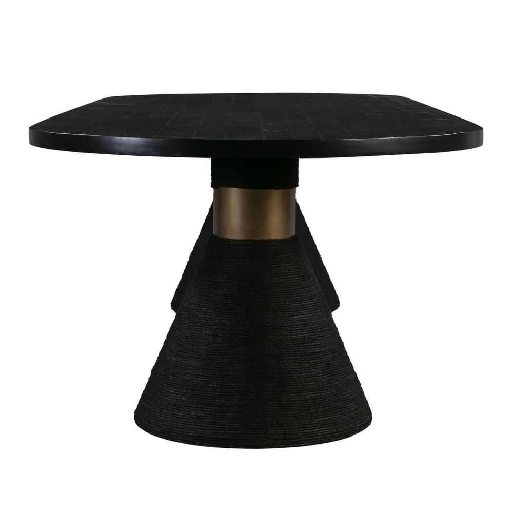 Rishi Black Rope Oval Table. Picture 4