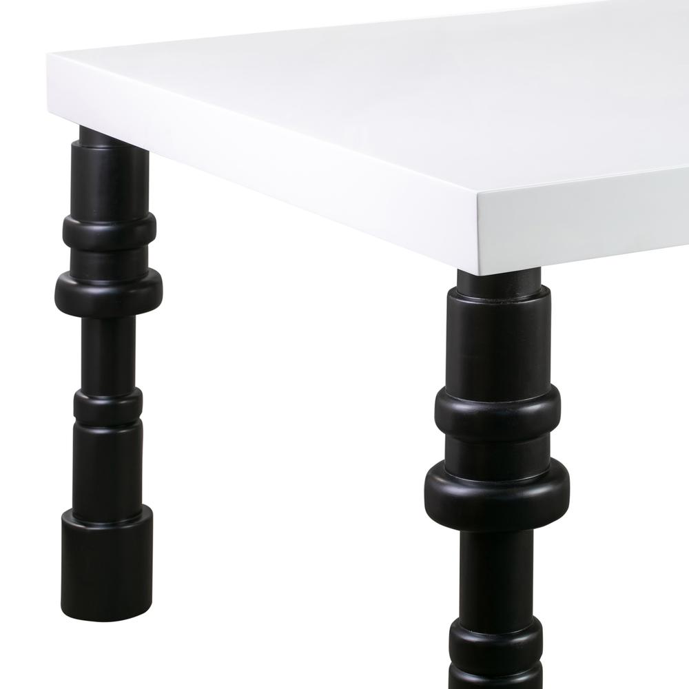 Spindle Gloss Lacquer Dining Table. Picture 5