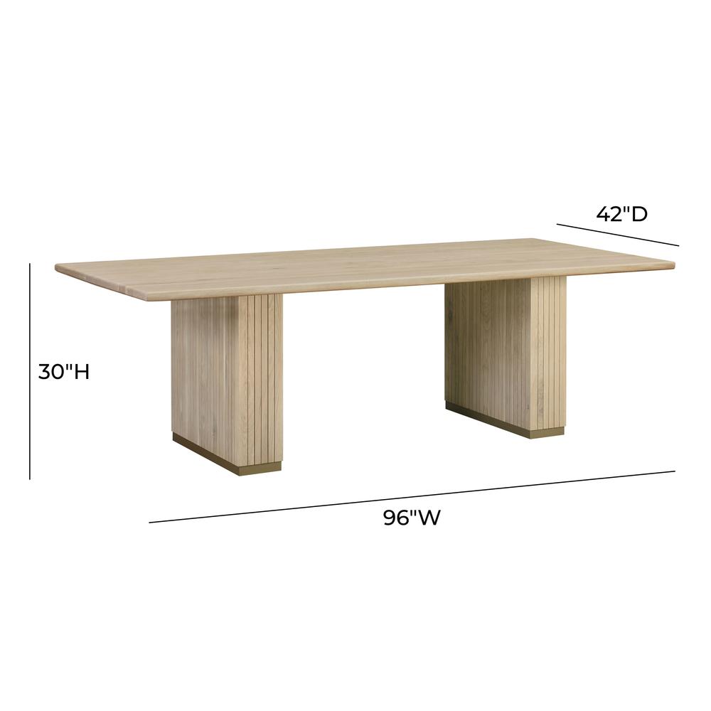 Chelsea Ash Wood Rectangular Dining Table. Picture 7