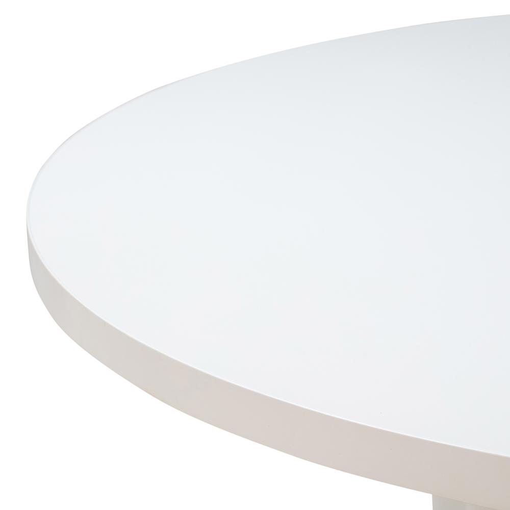 Kali 55" White Round Dining Table. Picture 9