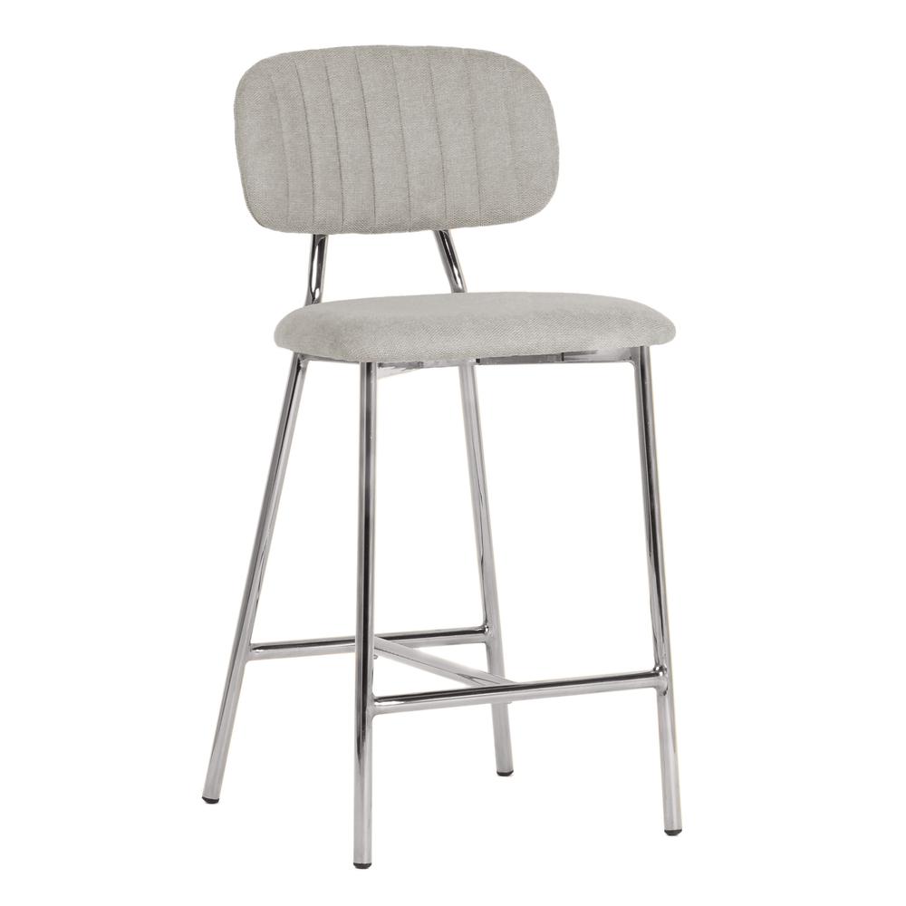 Ariana Grey Counter Stool - Silver Legs (Set of 2). Picture 1