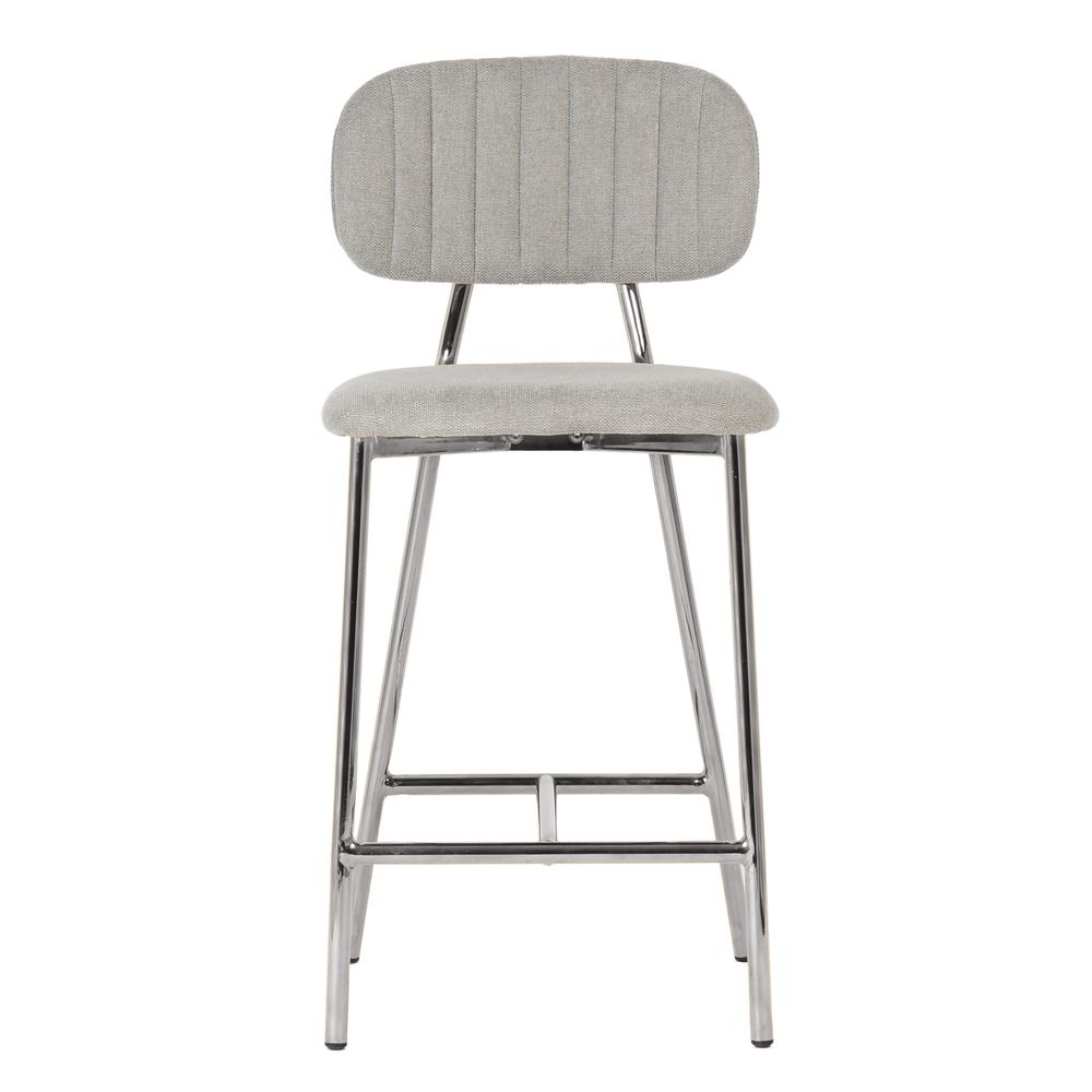 Ariana Grey Counter Stool - Silver Legs (Set of 2). Picture 2