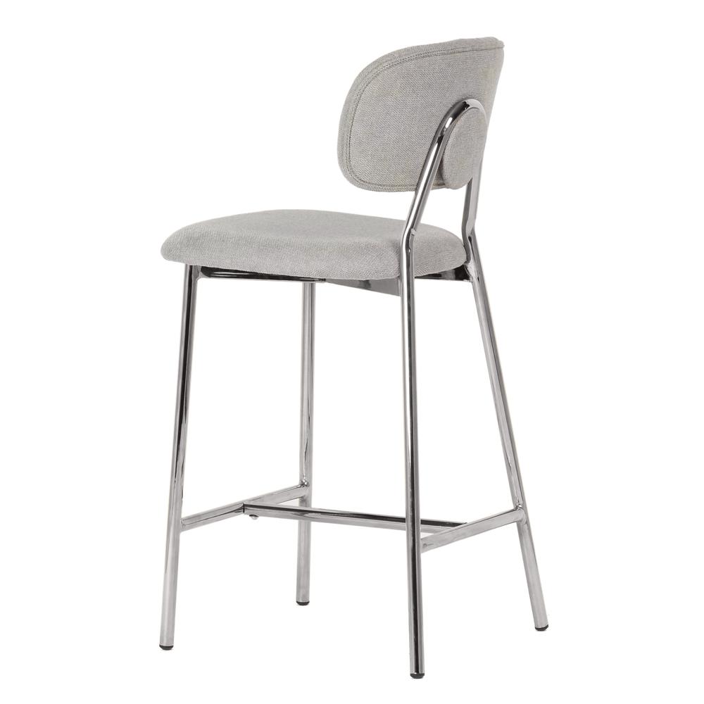 Ariana Grey Counter Stool - Silver Legs (Set of 2). Picture 4