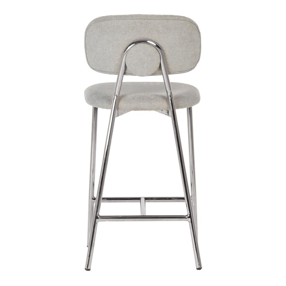 Ariana Grey Counter Stool - Silver Legs (Set of 2). Picture 6
