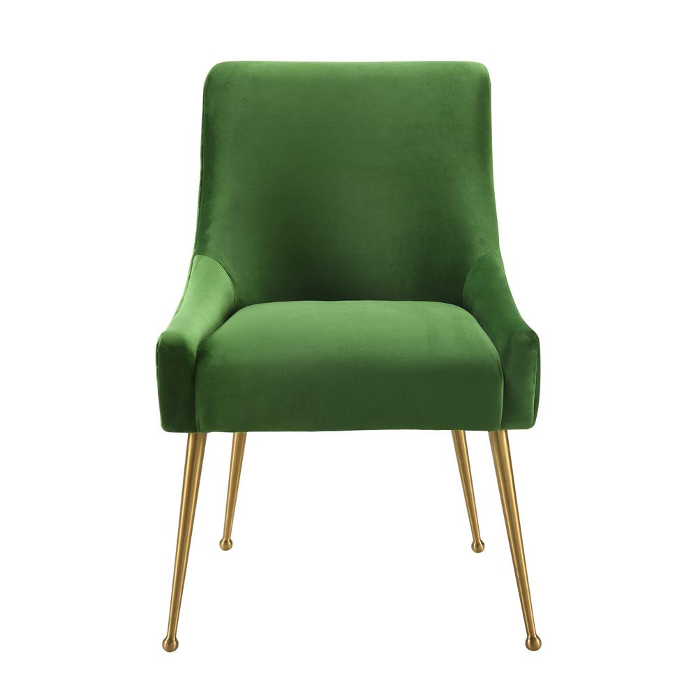 Beatrix Green Velvet Side Chair. Picture 3