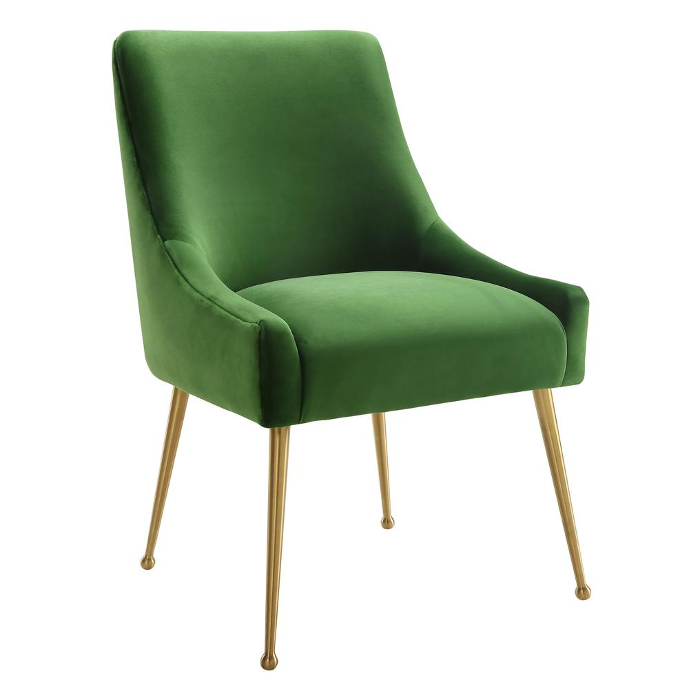 Beatrix Green Velvet Side Chair. Picture 1
