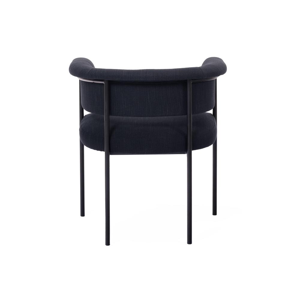 Taylor Black Performance Linen Dining Chair. Picture 3