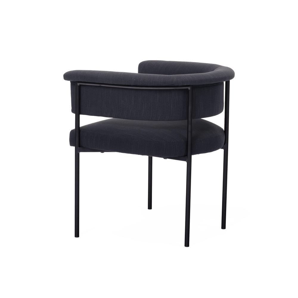 Taylor Black Performance Linen Dining Chair. Picture 5