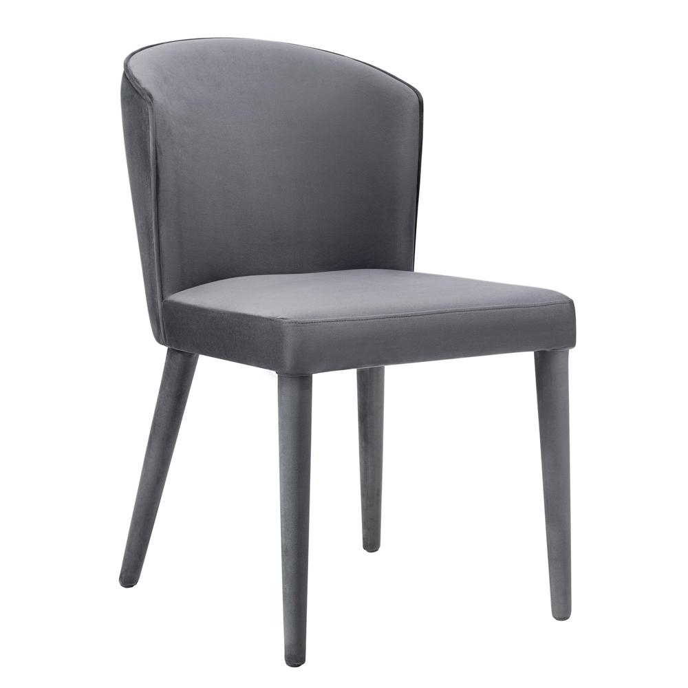 Metropolitan Grey Velvet Chair. Picture 1
