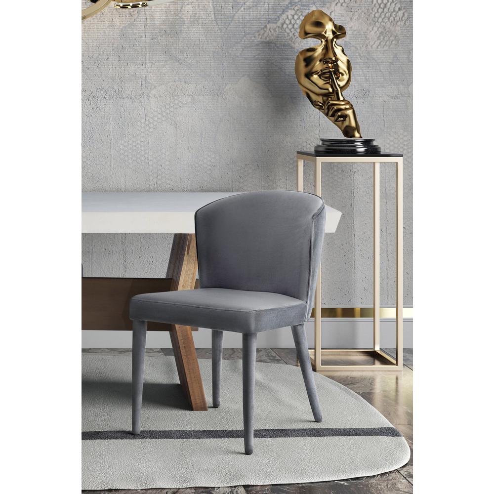 Metropolitan Grey Velvet Chair. Picture 8