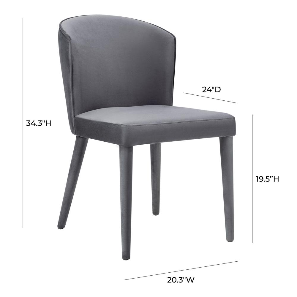 Metropolitan Grey Velvet Chair. Picture 5
