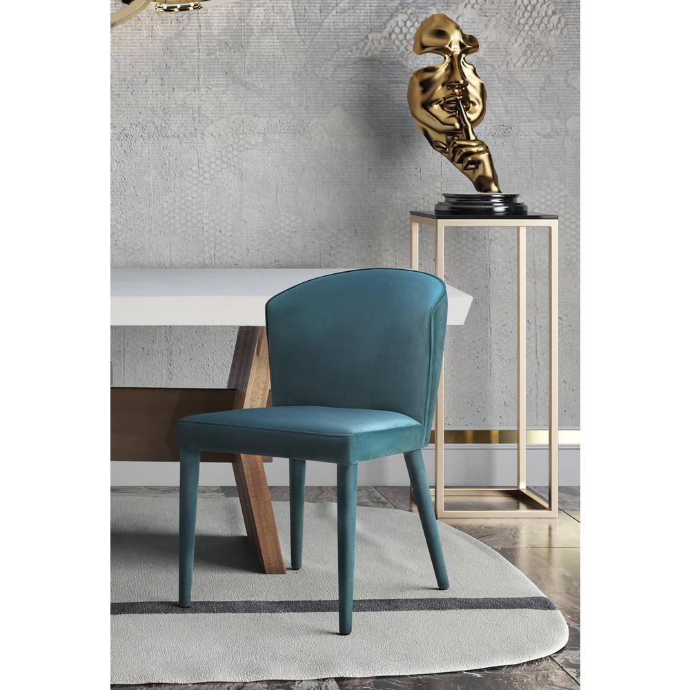 Metropolitan Sea Blue Velvet Chair. Picture 8