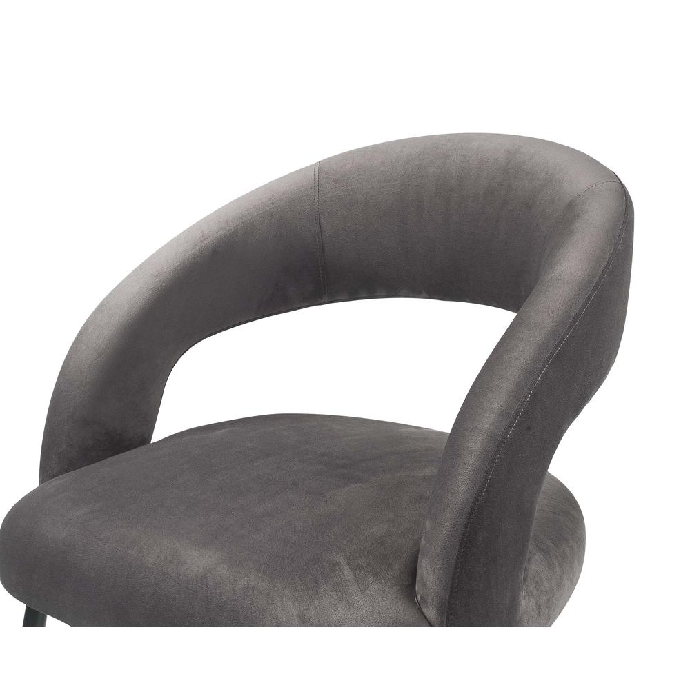 Rocco Grey Velvet Dining Chair. Picture 7