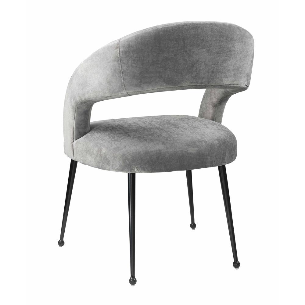 Rocco Slub Grey Dining Chair. Picture 8