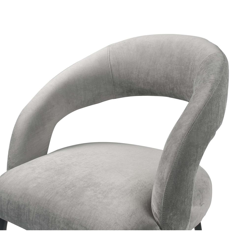 Rocco Slub Grey Dining Chair. Picture 9