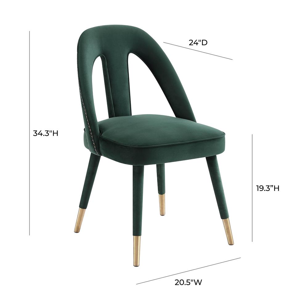 Petra Forest Green Velvet Side Chair. Picture 18