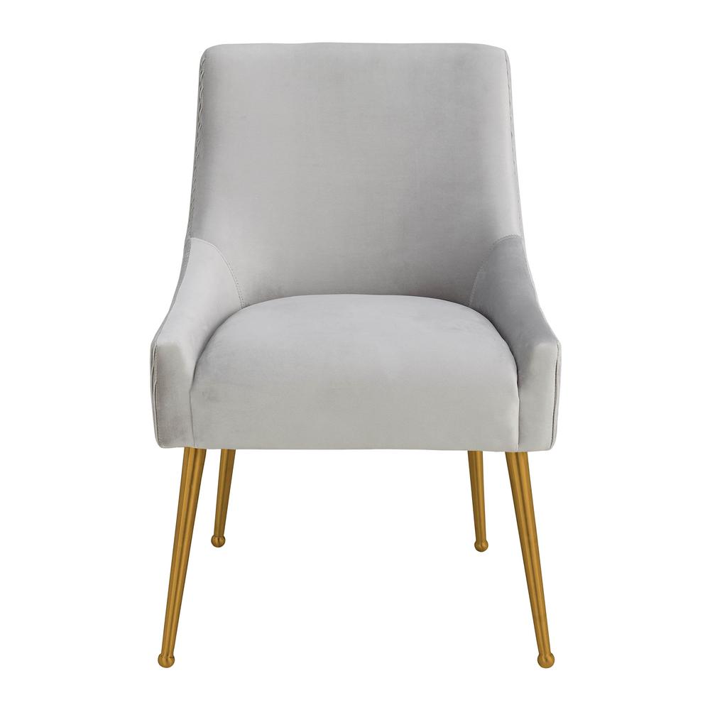 Luxe Grey Velvet Side Chair, Belen Kox. Picture 2