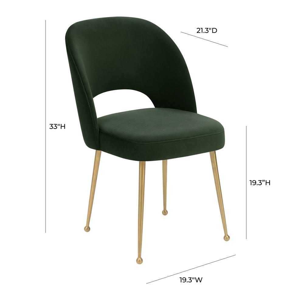 Luxe Forest Green Velvet Chair, Belen Kox. Picture 3