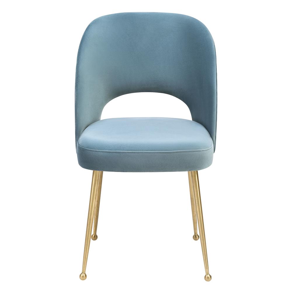 Coastal Sea Blue Velvet Chair, Belen Kox. Picture 3