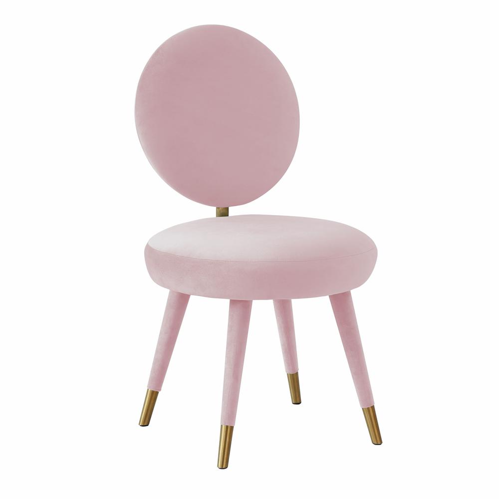 Kylie Bubblegum Velvet Dining Chair. Picture 6