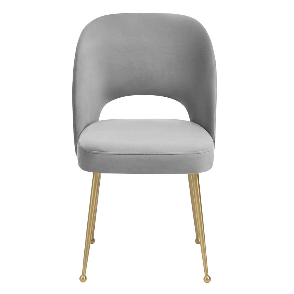 Swell Light Grey Velvet Chair. Picture 2