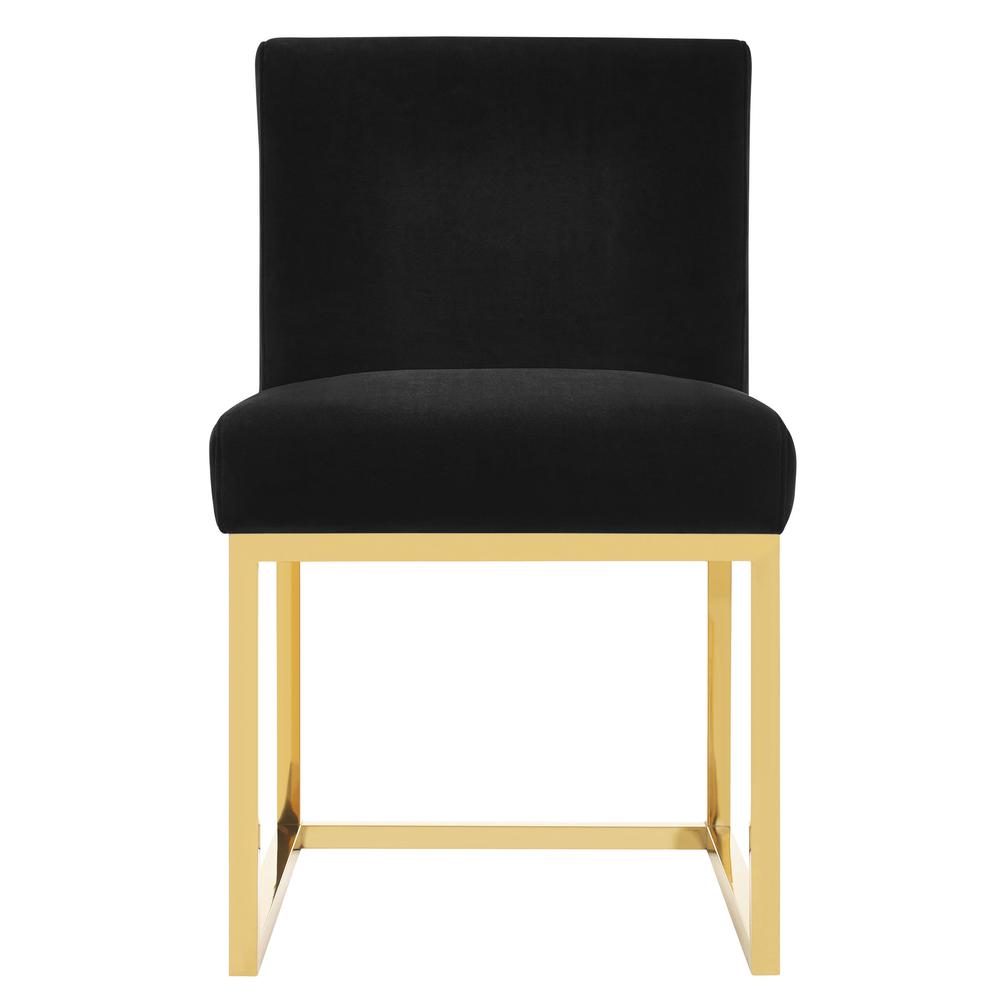 Haute Black Velvet Chair. Picture 2