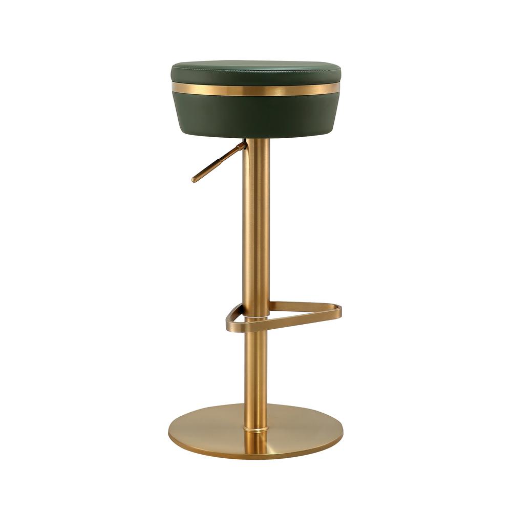 Astro Malachite Green and Gold Adjustable Stool. Picture 2
