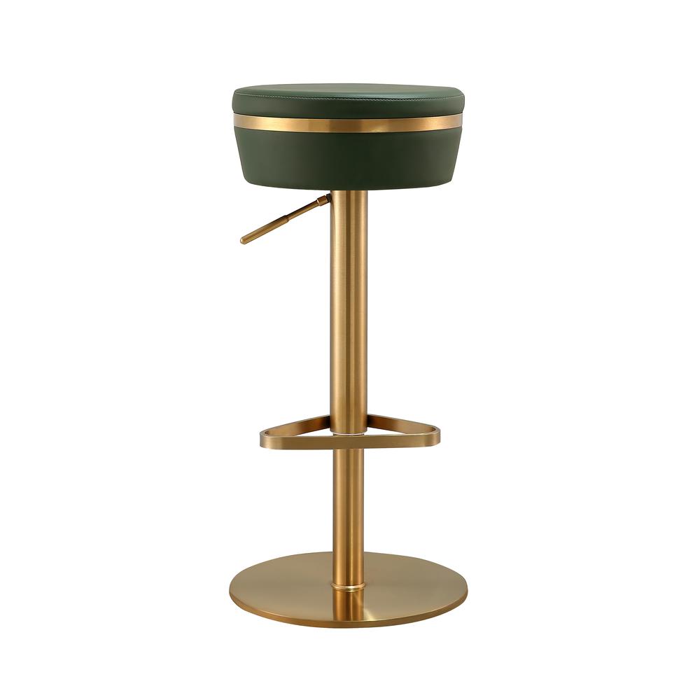 Astro Malachite Green and Gold Adjustable Stool. Picture 3