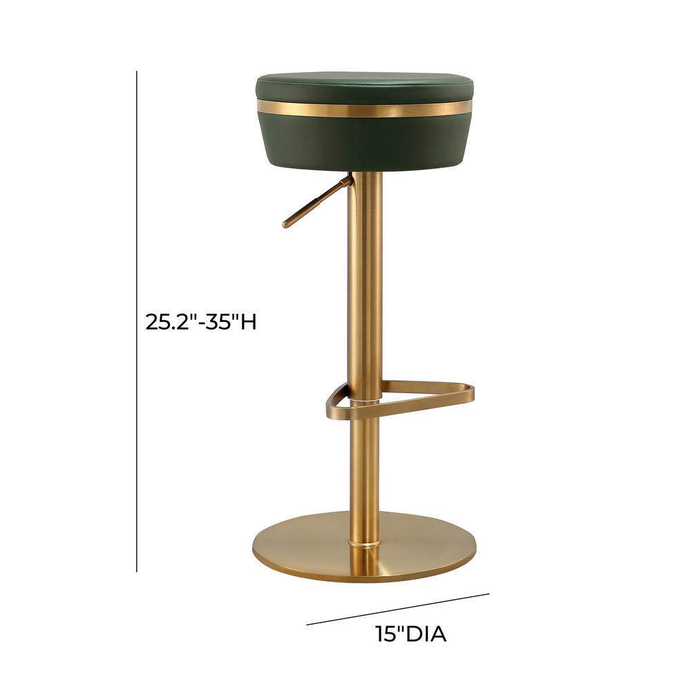 Astro Malachite Green and Gold Adjustable Stool. Picture 10