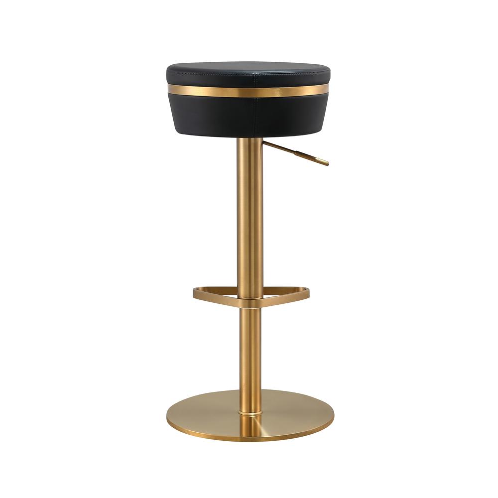 Astro Black and Gold Adjustable Stool. Picture 4