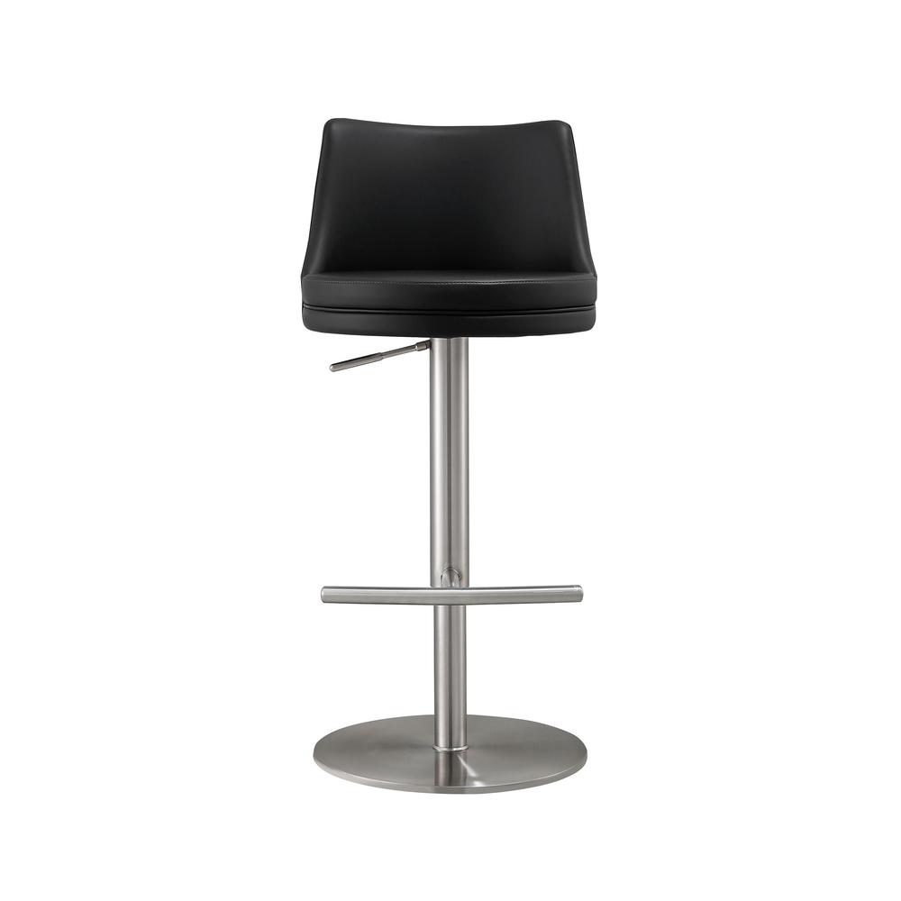 Reagan Black and Silver Adjustable Stool. Picture 2