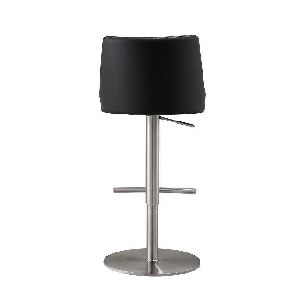 Reagan Black and Silver Adjustable Stool. Picture 6