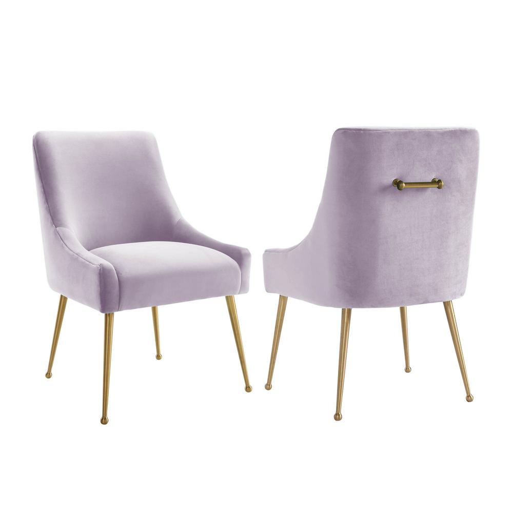 Beatrix Lavender Velvet Side Chair. Picture 1
