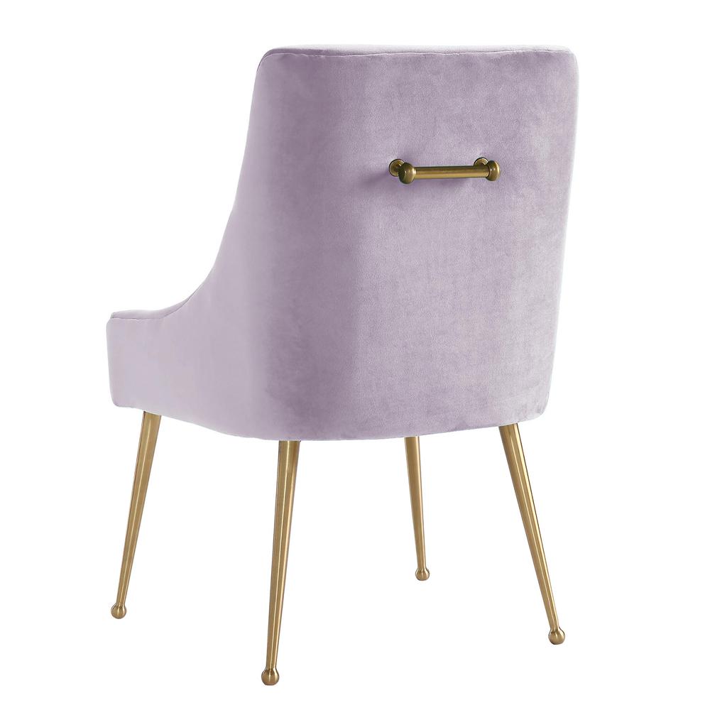Beatrix Lavender Velvet Side Chair. Picture 3