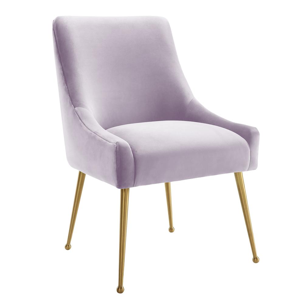 Beatrix Lavender Velvet Side Chair. Picture 5