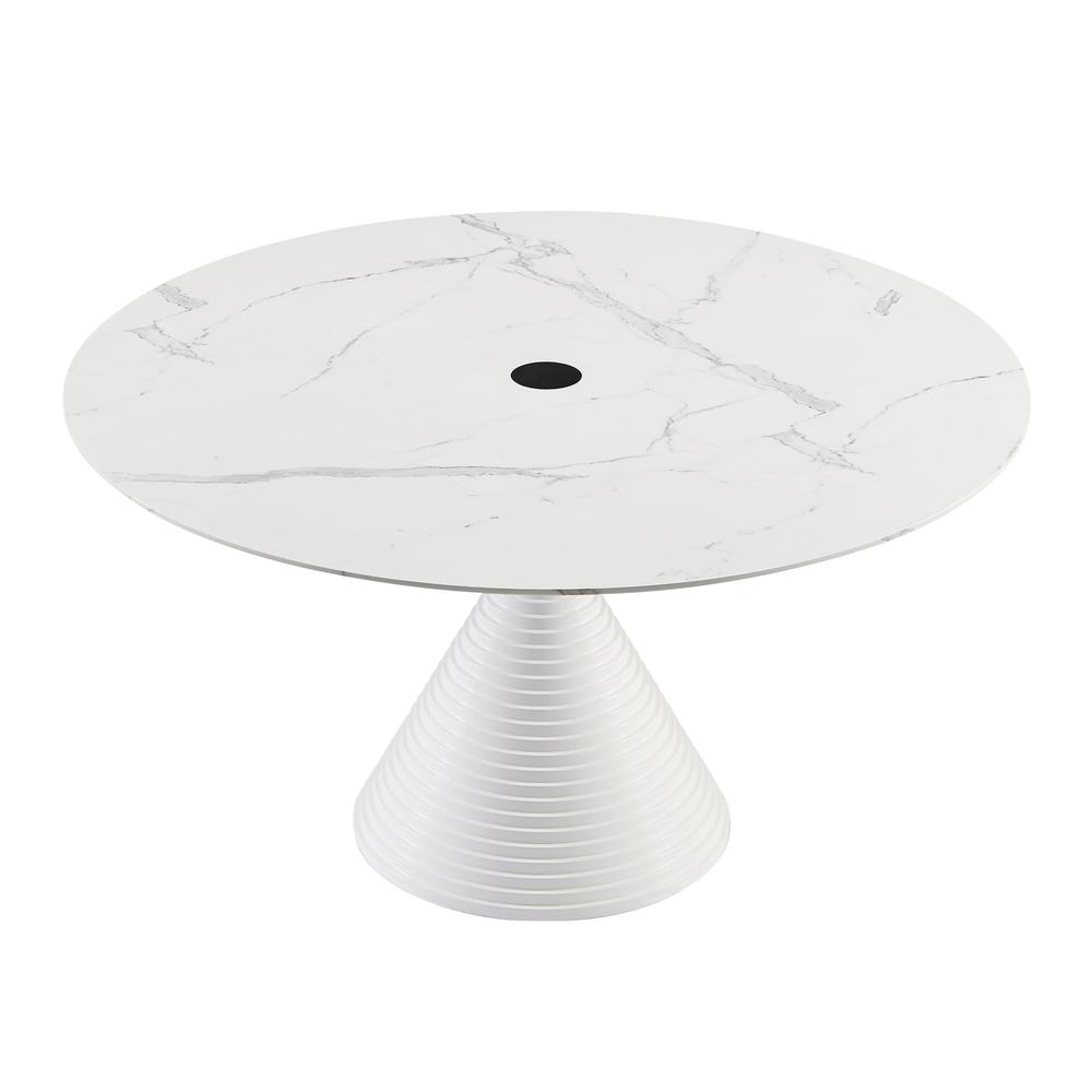 Piper White Round Dining Table. Picture 2