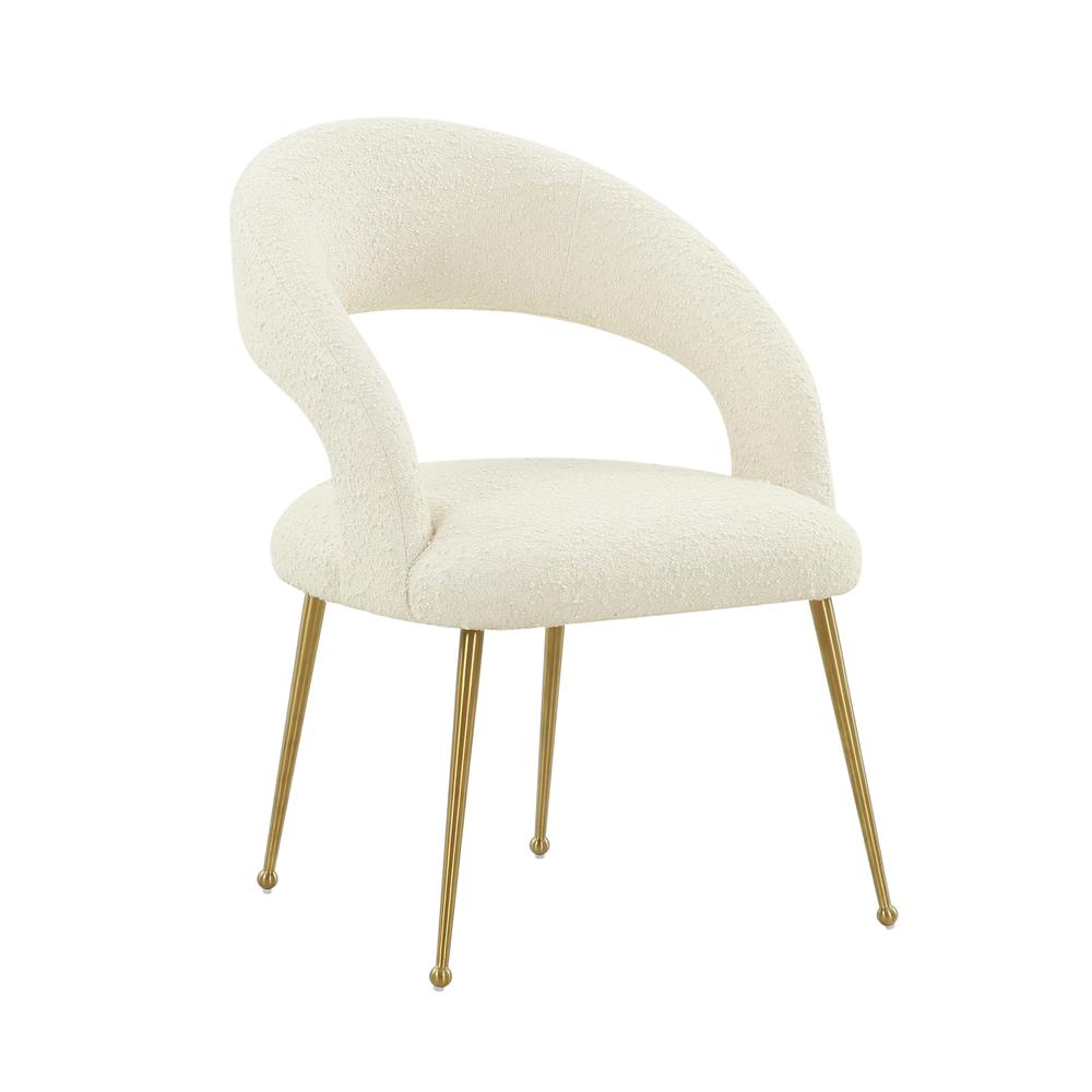 Rocco Cream Boucle Dining Chair. Picture 1