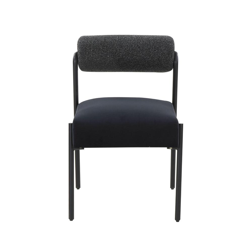 Jolene Black Velvet Dining Chair - Set of 2. Picture 3