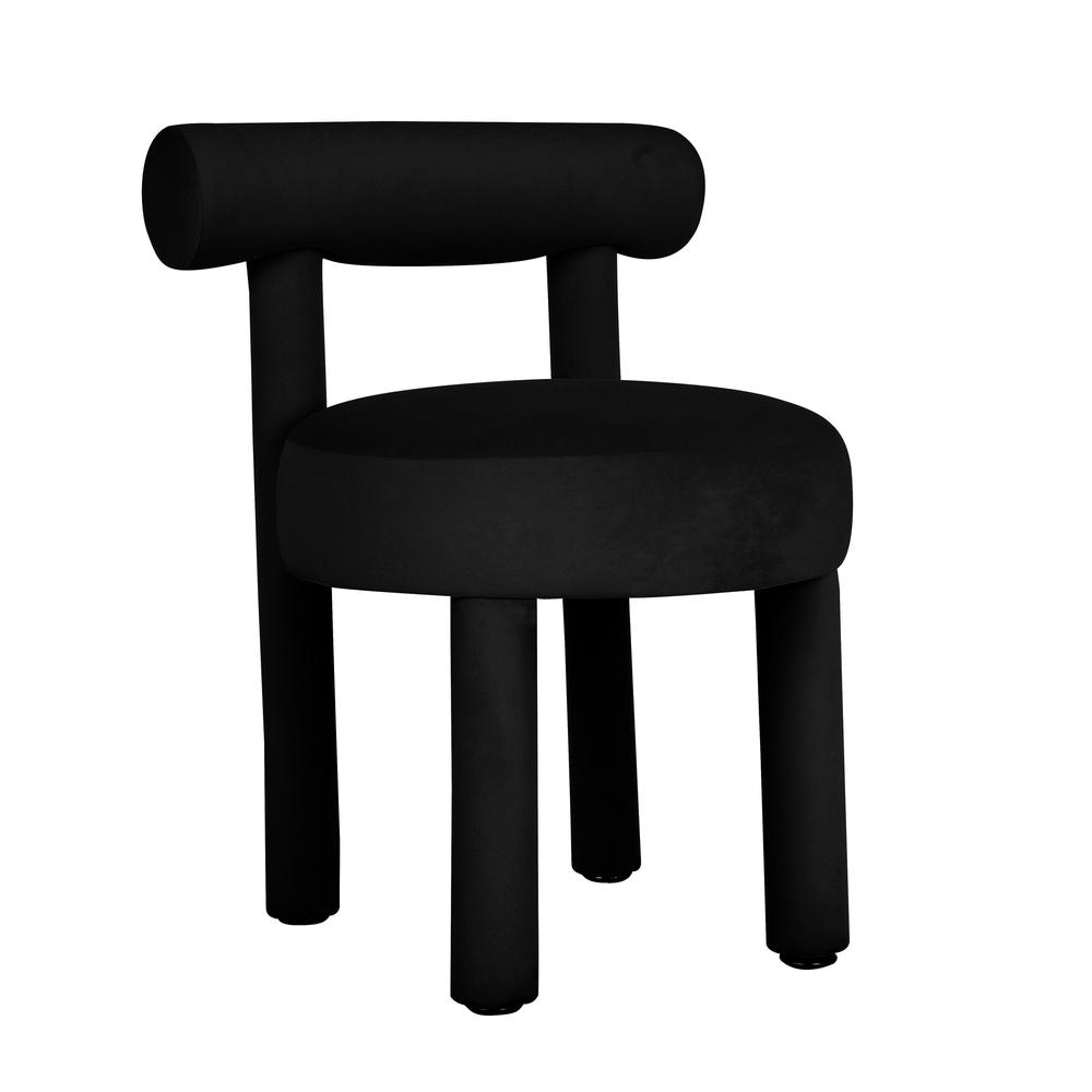 Carmel Black Velvet Dining Chair. Picture 1
