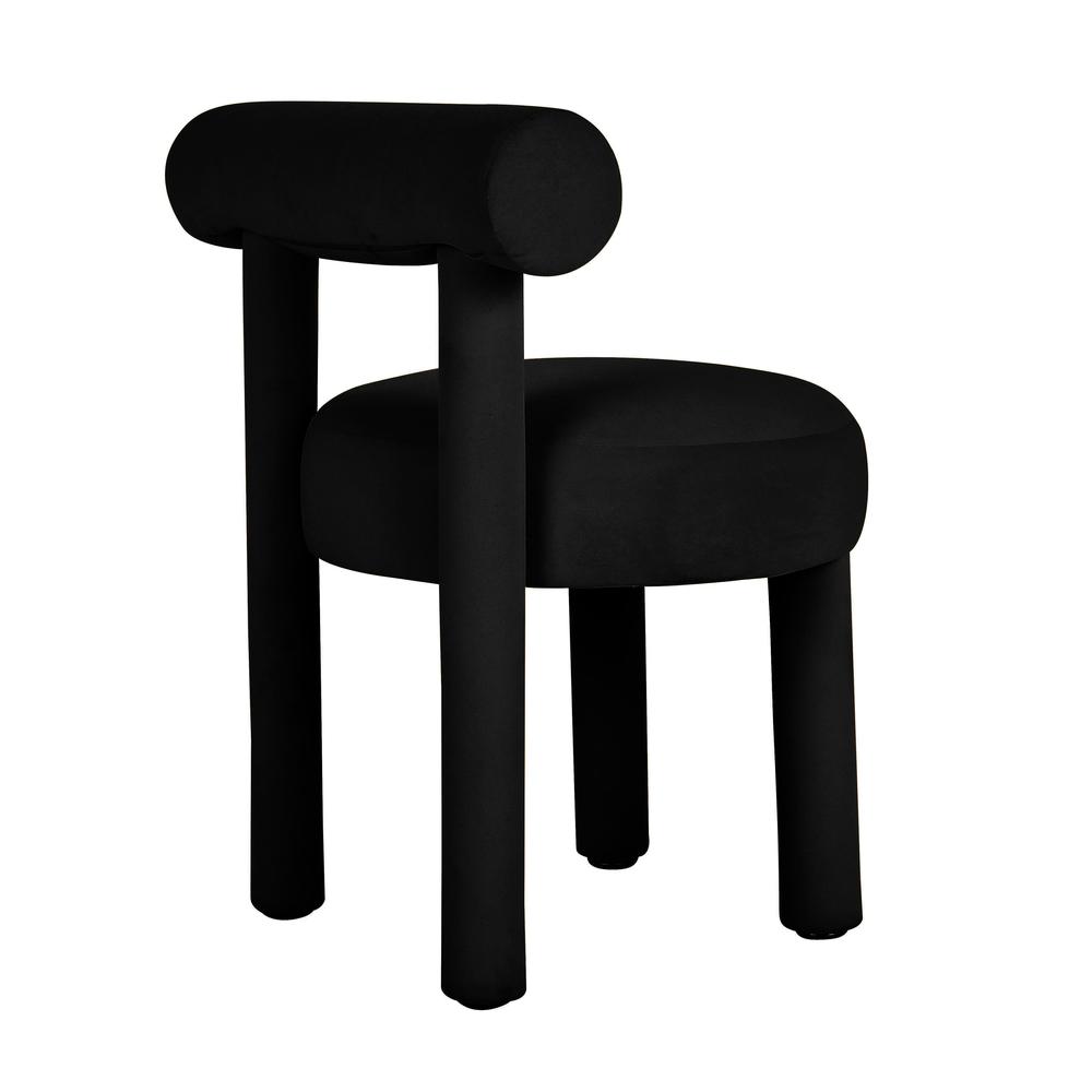 Carmel Black Velvet Dining Chair. Picture 3